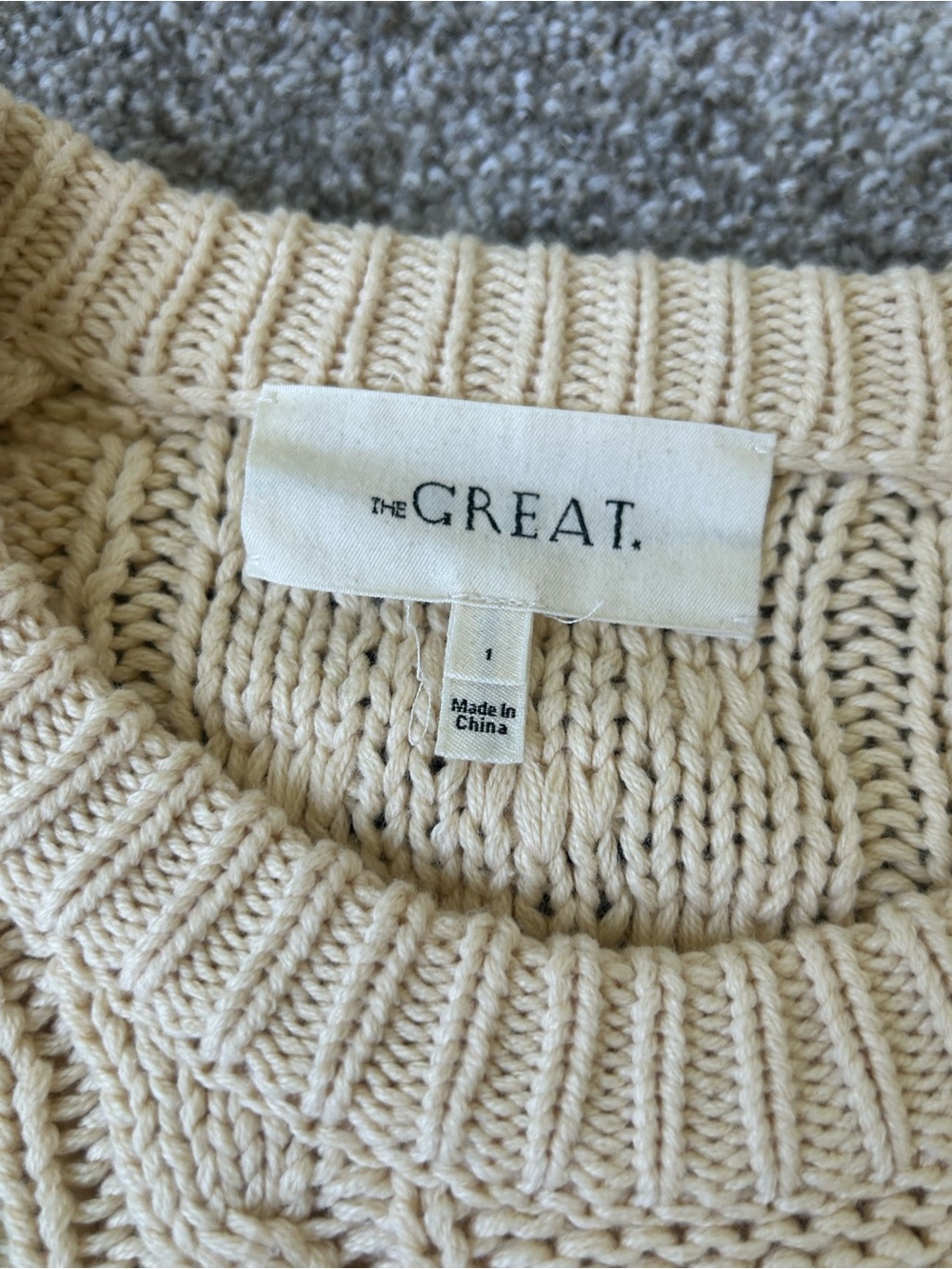The Great Floral Cable Knit Sweater - Picture 2 of 9